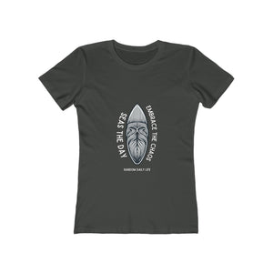 Women’s Surfboard Tee – Seas the Day, Embrace the Chaos – Next Level Comfort