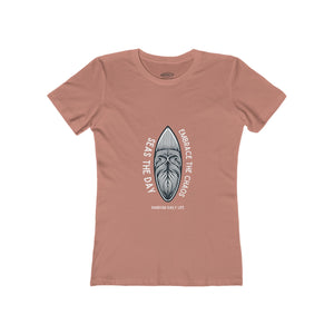 Women’s Surfboard Tee – Seas the Day, Embrace the Chaos – Next Level Comfort