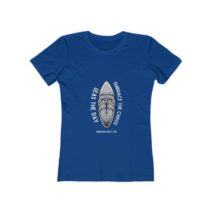 Women’s Surfboard Tee – Seas the Day, Embrace the Chaos – Next Level Comfort