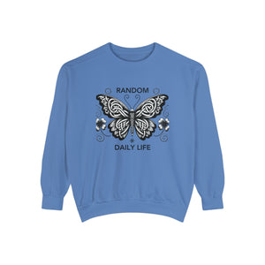 Random Daily Life ( The Grey Butterfly) - Unisex Garment-Dyed Sweatshirt