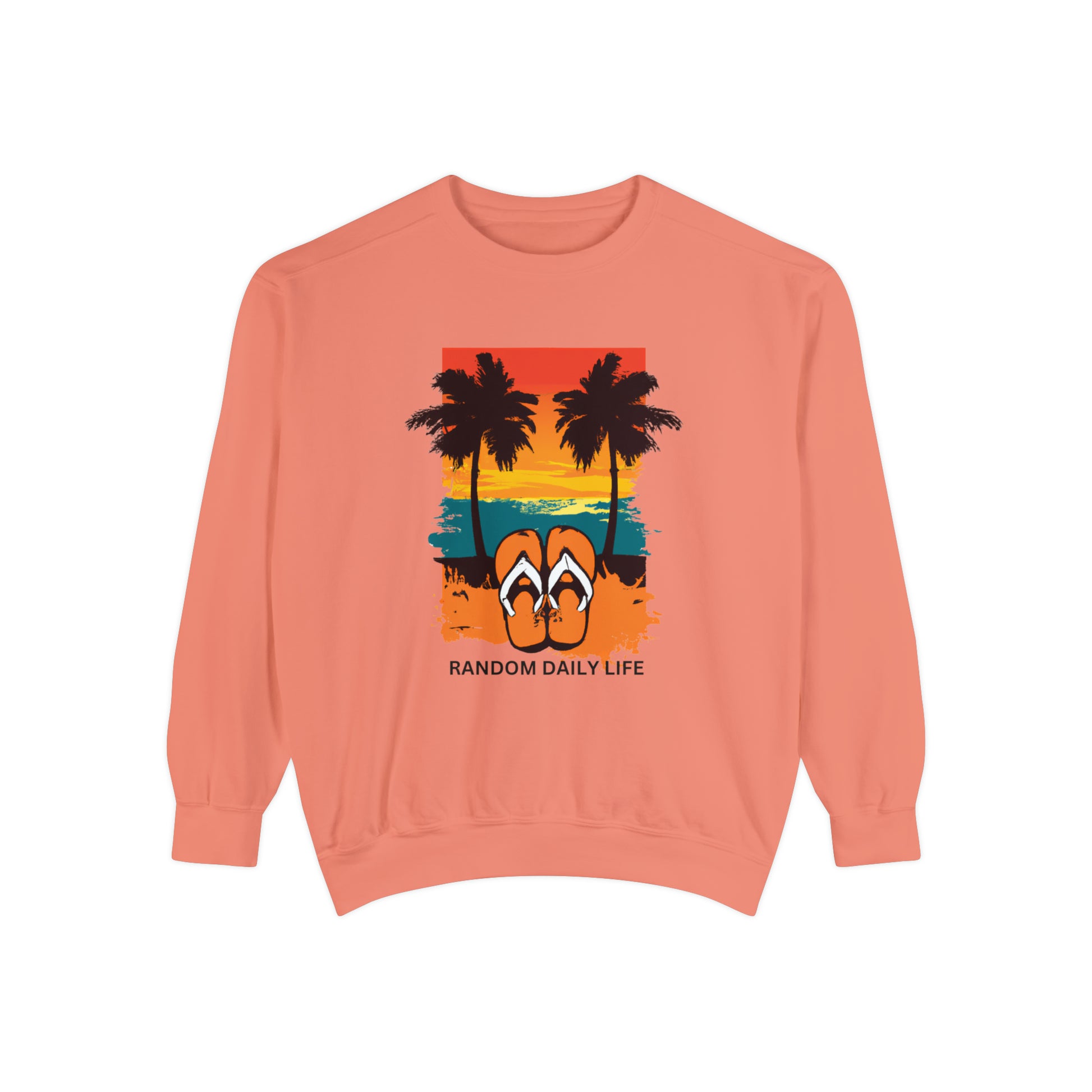 Random Daily Life ( Sunset Beach) - Unisex Garment-Dyed Sweatshirt