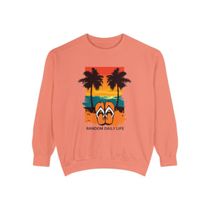 Random Daily Life ( Sunset Beach) - Unisex Garment-Dyed Sweatshirt