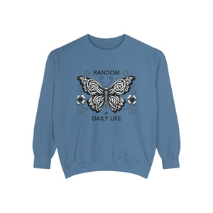 Random Daily Life ( The Grey Butterfly) - Unisex Garment-Dyed Sweatshirt