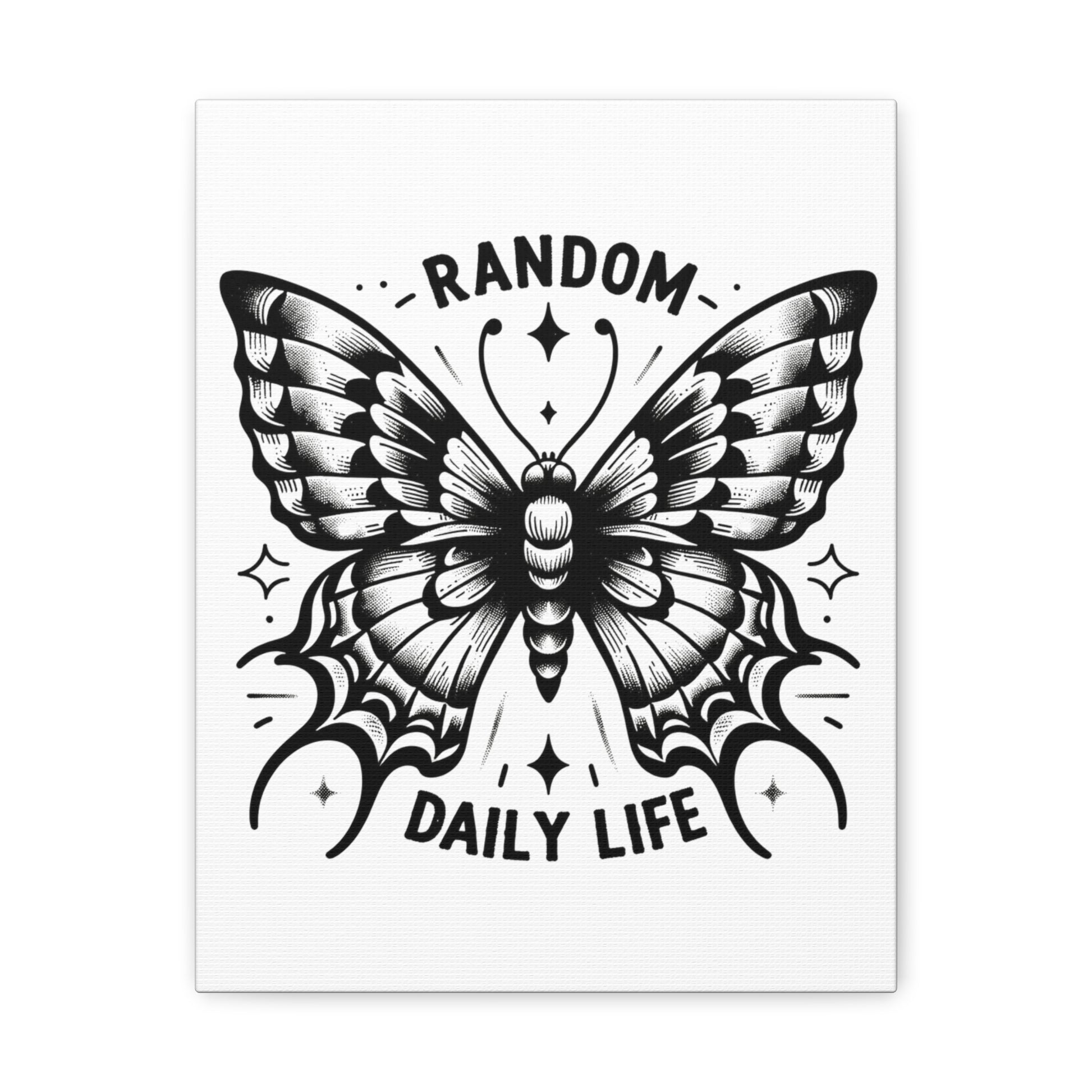 Random Daily Life ( Black Butterfly ) - Canvas