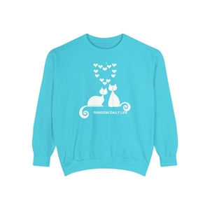 Random Daily Life ( Flower Kitty ) - Unisex Garment-Dyed Sweatshirt