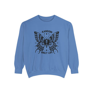 Random Daily Life ( Black Butterfly ) - Unisex Garment-Dyed Sweatshirt