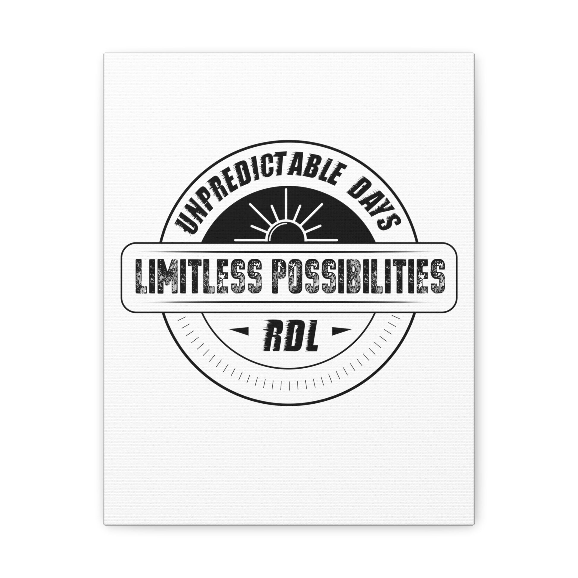 Unpredictable Days, Limitless Possibilities - Canvas