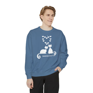 Random Daily Life ( Flower Kitty ) - Unisex Garment-Dyed Sweatshirt