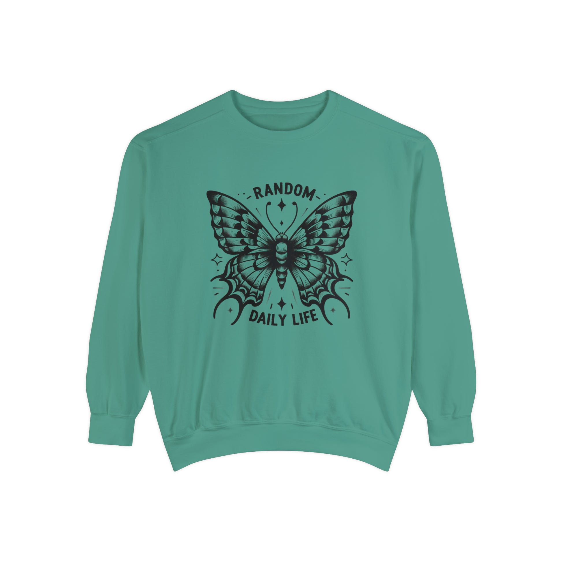 Random Daily Life ( Black Butterfly ) - Unisex Garment-Dyed Sweatshirt