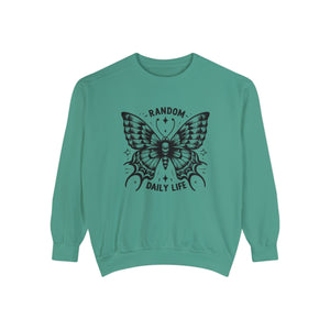 Random Daily Life ( Black Butterfly ) - Unisex Garment-Dyed Sweatshirt