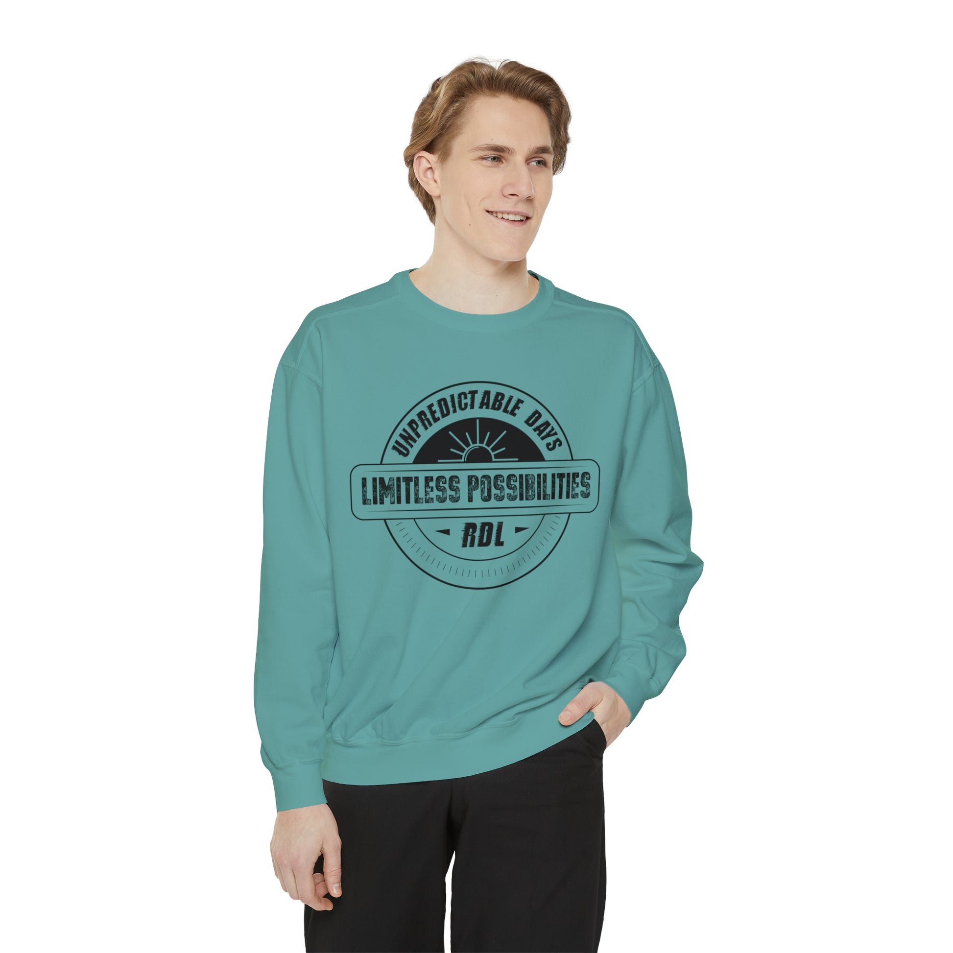 Unpredictable Days, Limitless Possibilities - Unisex Garment-Dyed Sweatshirt