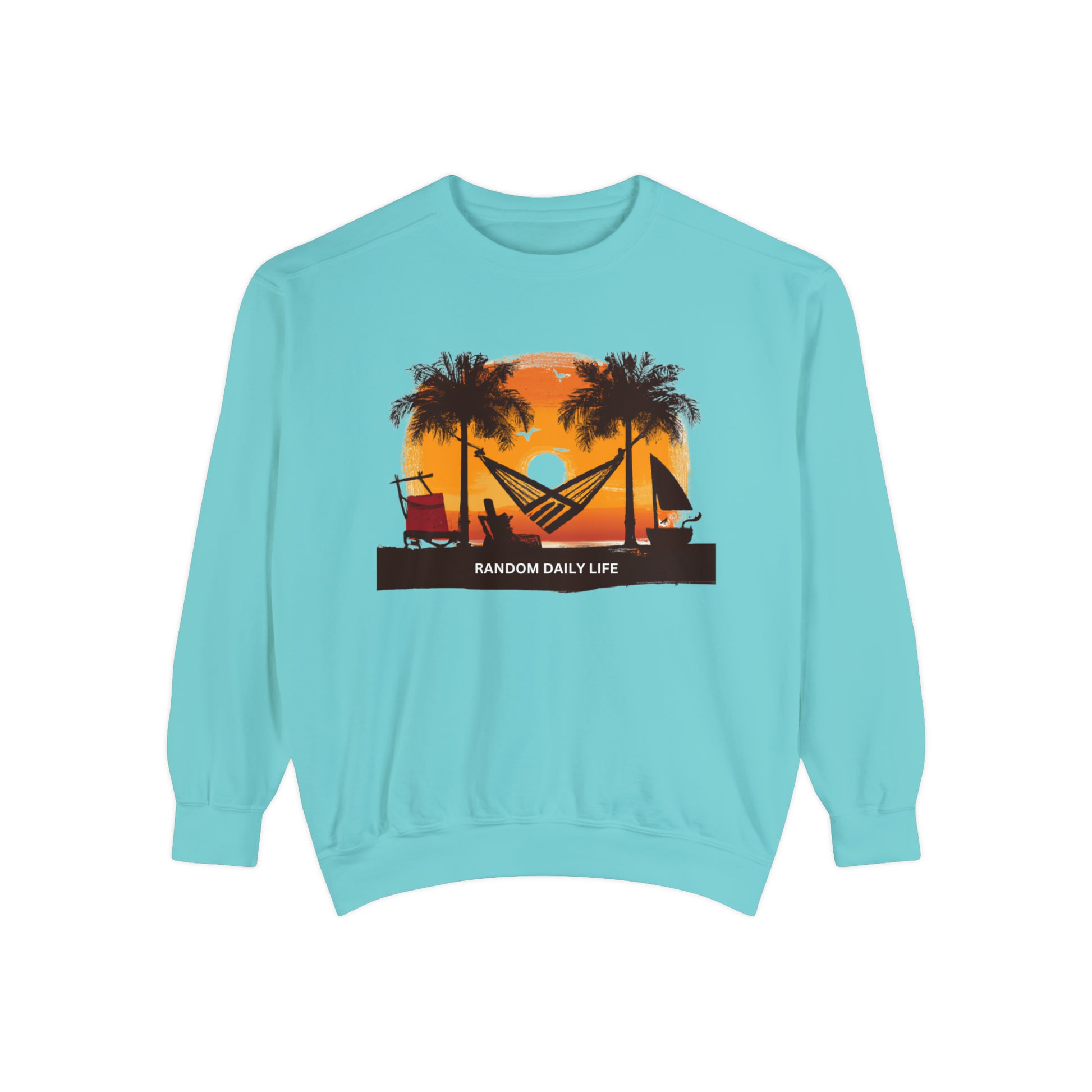 Random Daily Life ( Beach Hammock) - Unisex Garment-Dyed Sweatshirt