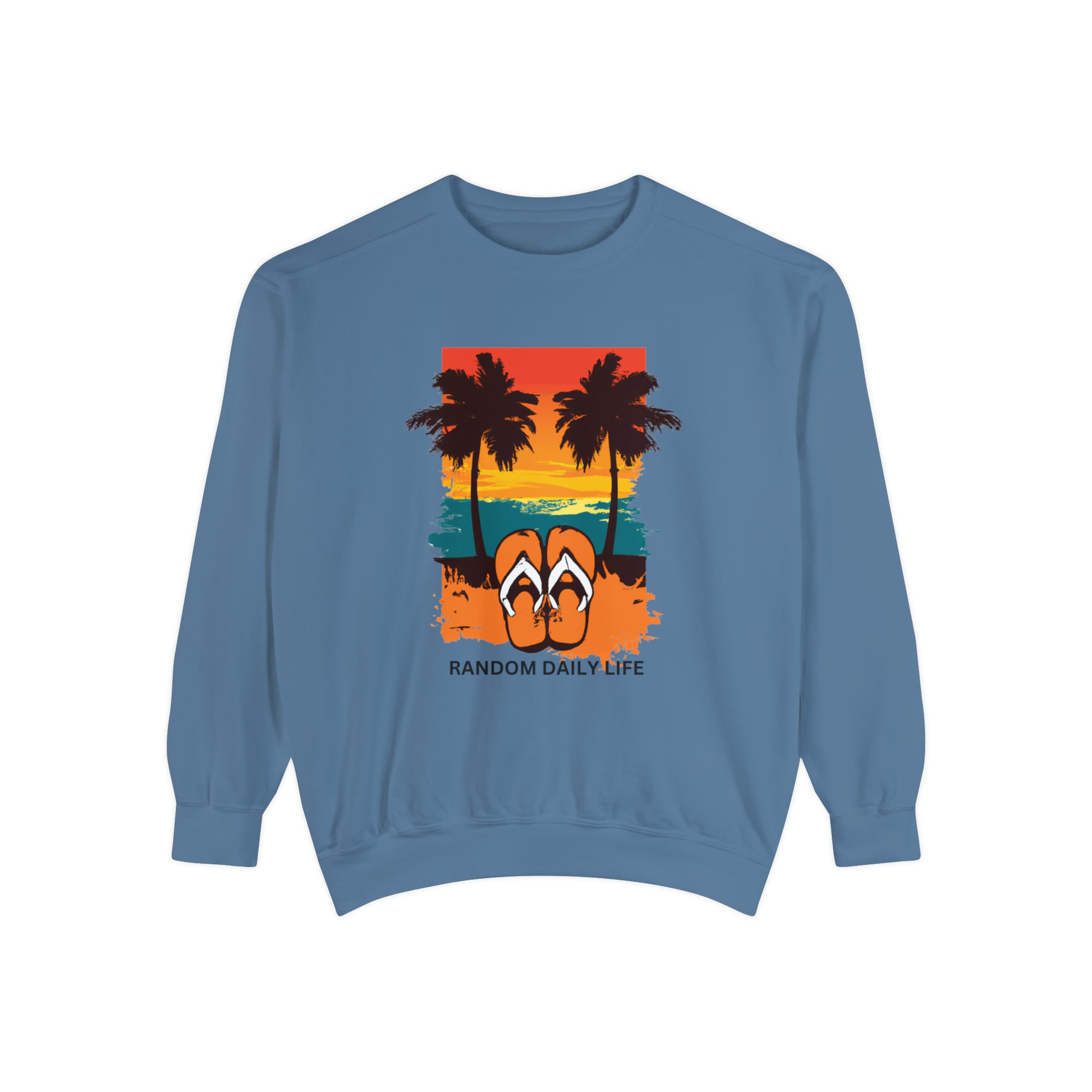 Random Daily Life ( Sunset Beach) - Unisex Garment-Dyed Sweatshirt