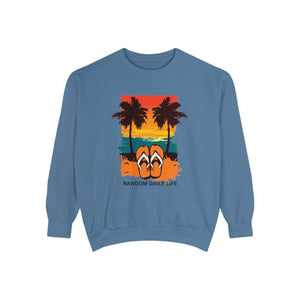 Random Daily Life ( Sunset Beach) - Unisex Garment-Dyed Sweatshirt