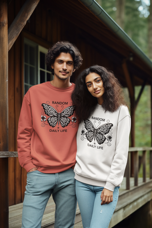 Random Daily Life ( The Grey Butterfly) - Unisex Garment-Dyed Sweatshirt