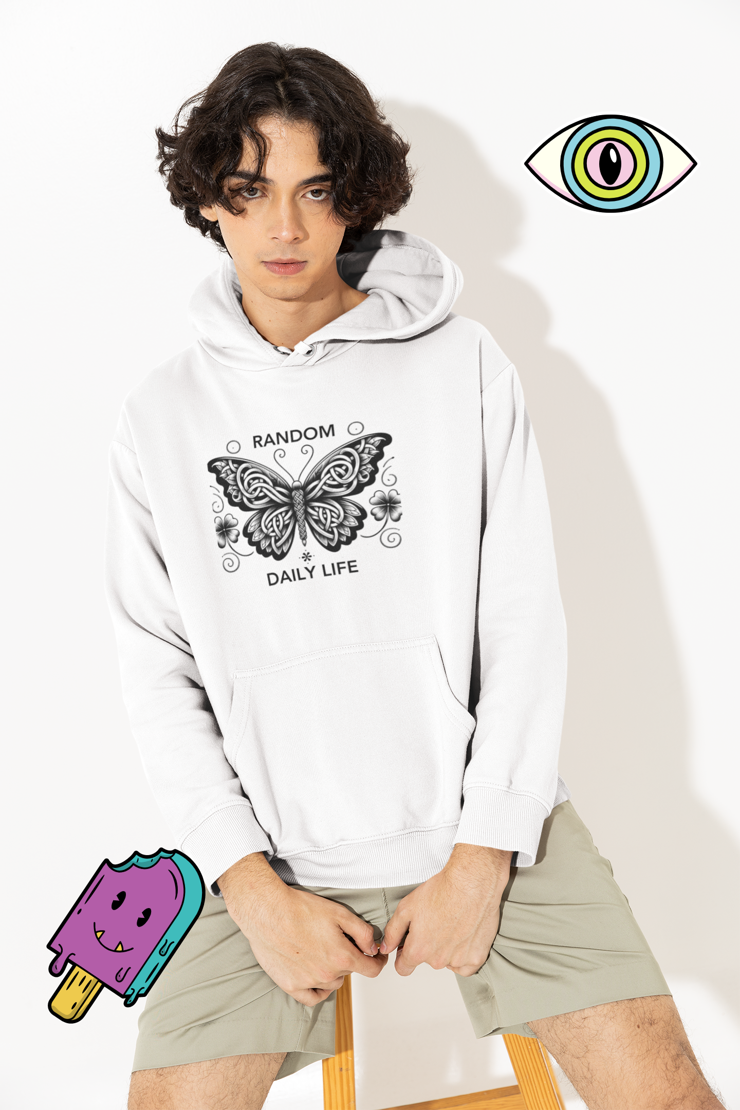 Random Daily Life ( The Grey Butterfly) - Unisex Hoodie