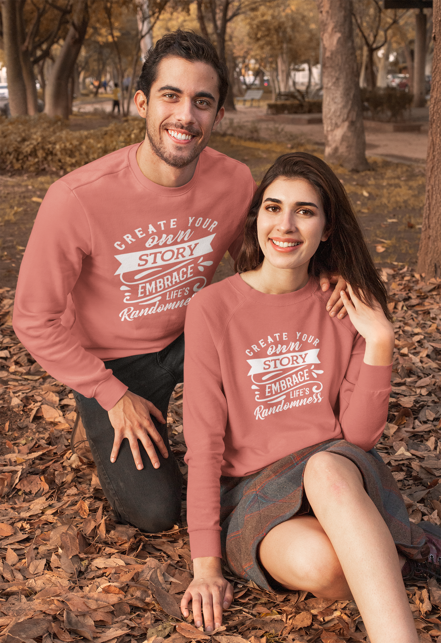 Create Your Own Story Embrace, Life's Randomness - Unisex Garment-Dyed Sweatshirt