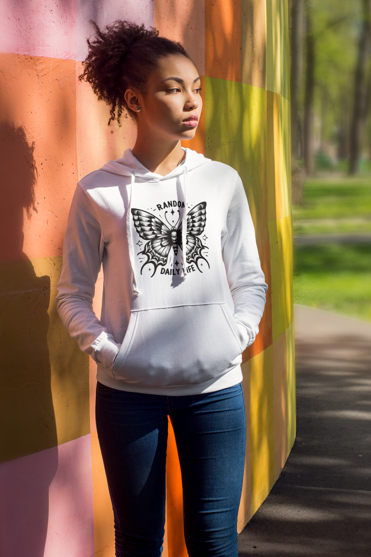 Random Daily Life ( Black Butterfly ) - Unisex Hoodie